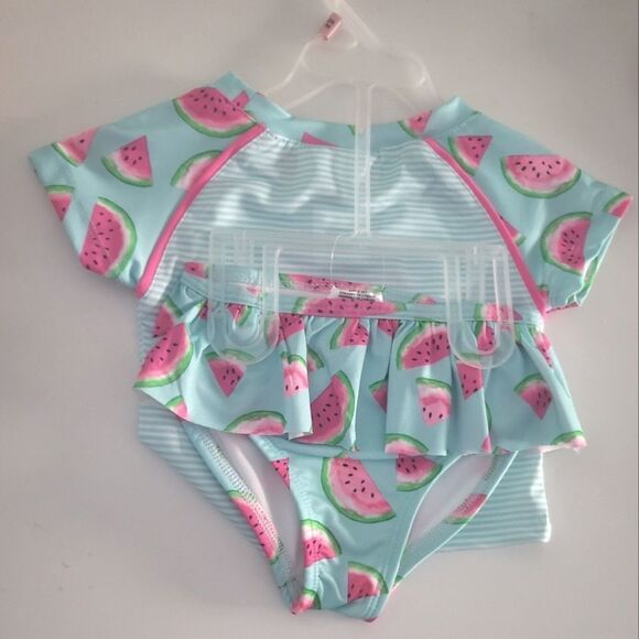 NWT Lemon Kids Toddler Girls  Watermelon Rashguard 2 pc Set - Picture 4 of 4